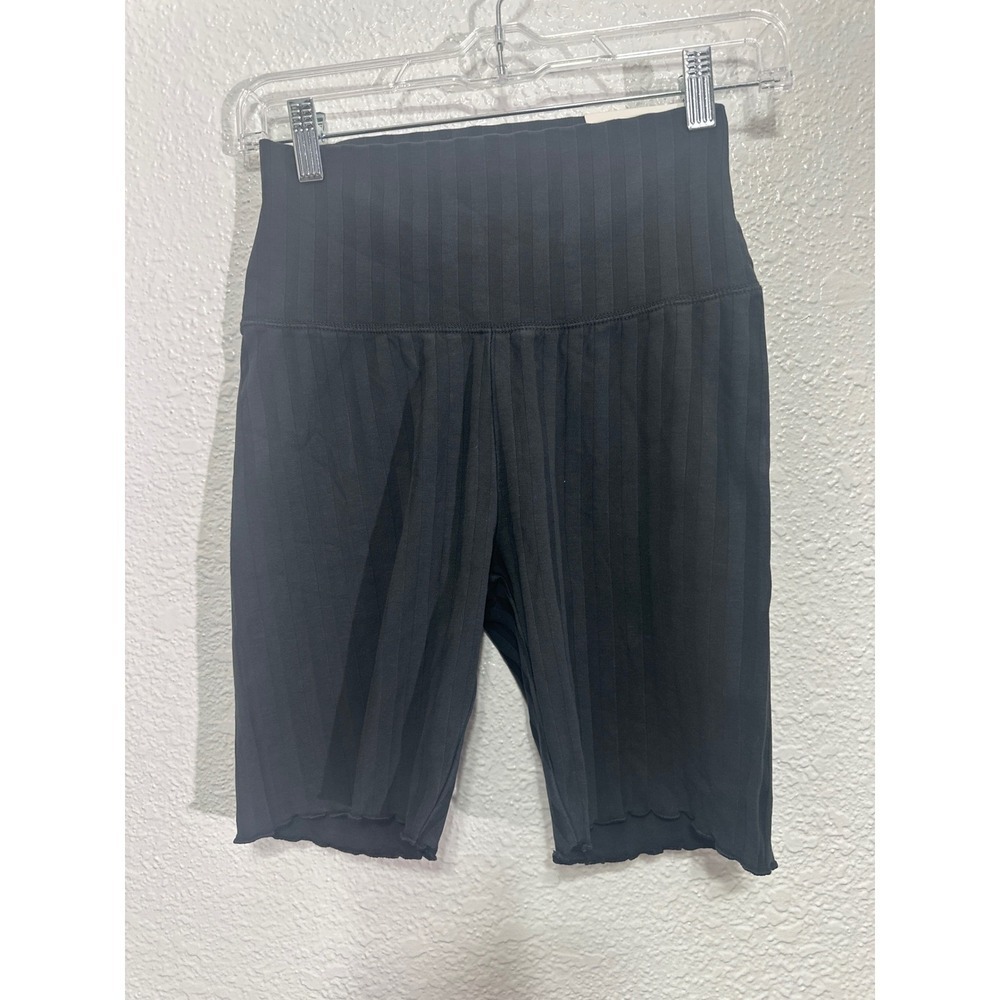 NWT OFFLINE by Aerie Hi Rise OG Bike Shorts Black Ribbed Size Medium 7 Inseam